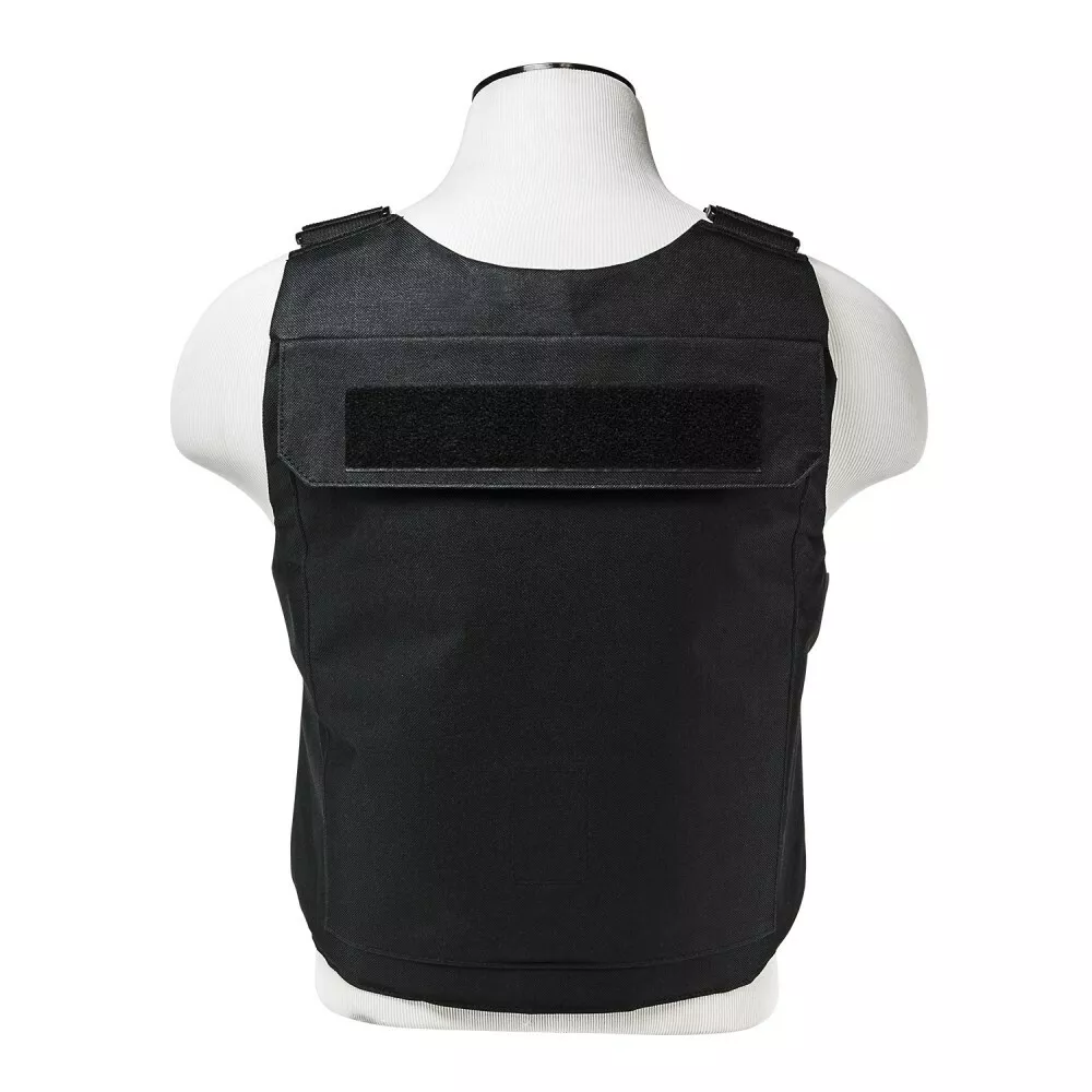 Concealable Body Armor w/ Extra Large 11inx14in Front + Rear NIJ IV Rigid Inserts - Stops 300WIN MAG + .30-06AP Black