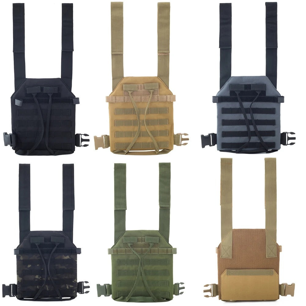 Covert Backpack Body Armor System w/MOLLE Attachments + Front + Rear NIJ IV Rigid Inserts - Stops 300WIN MAG + .30-06AP - Blue