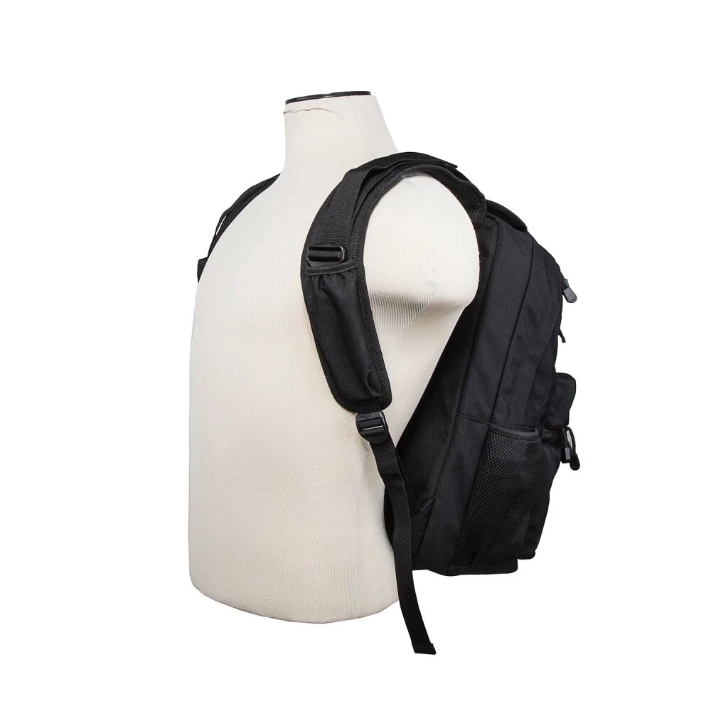Covert Backpack Body Armor System w/ Front + Rear NIJ IV Rigid Inserts - Stops 300WIN MAG + .30-06AP - Black
