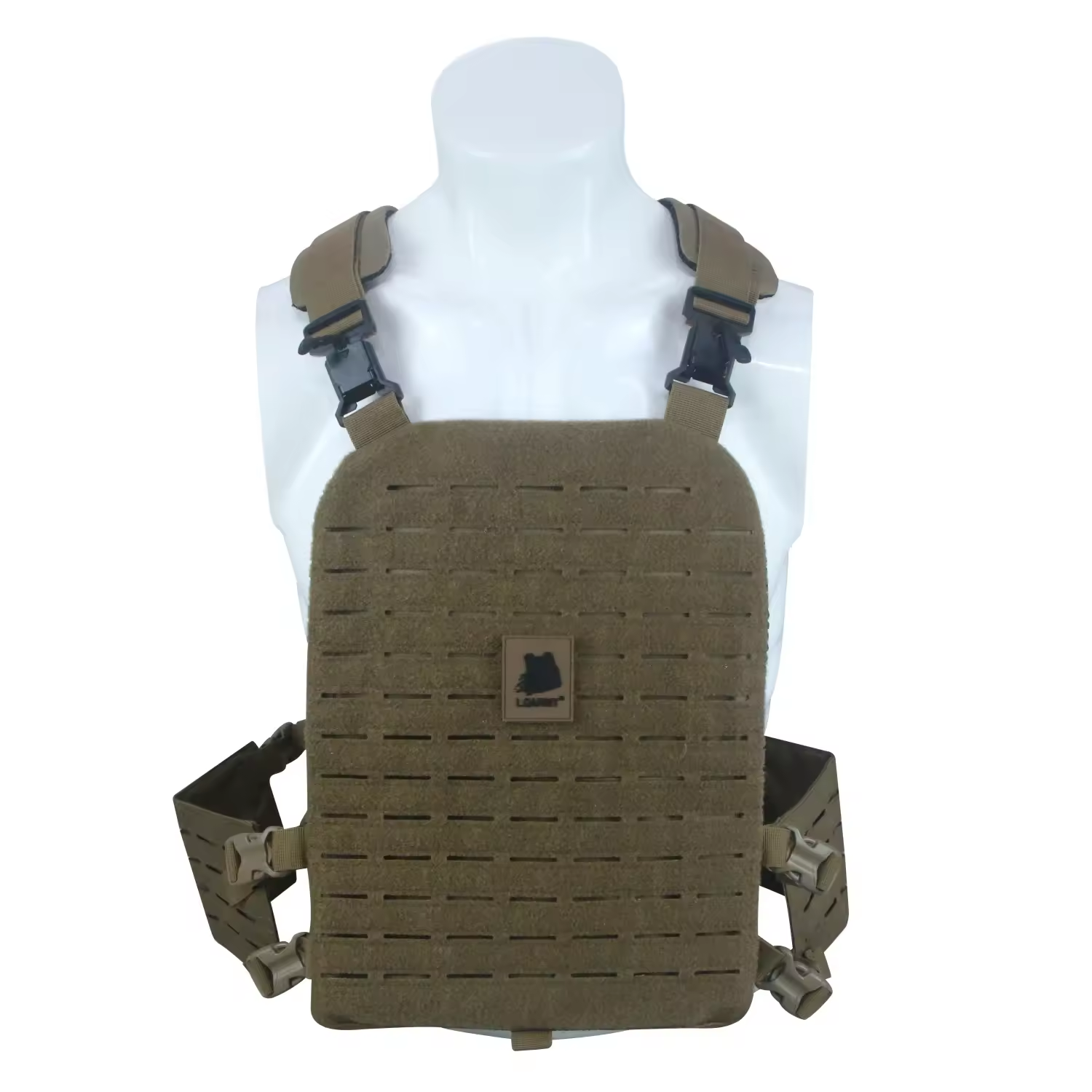 Concealable Body Armor w/ MOLLE Panel, Extra Large 11inx14in Front + Rear NIJ IIIA UHMWPE Flexible Inserts - Stops 12GA, 10mm + .44Mag